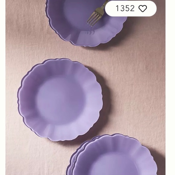 Anthropologie Adley Glass Plates Set of Four New In Box NWT